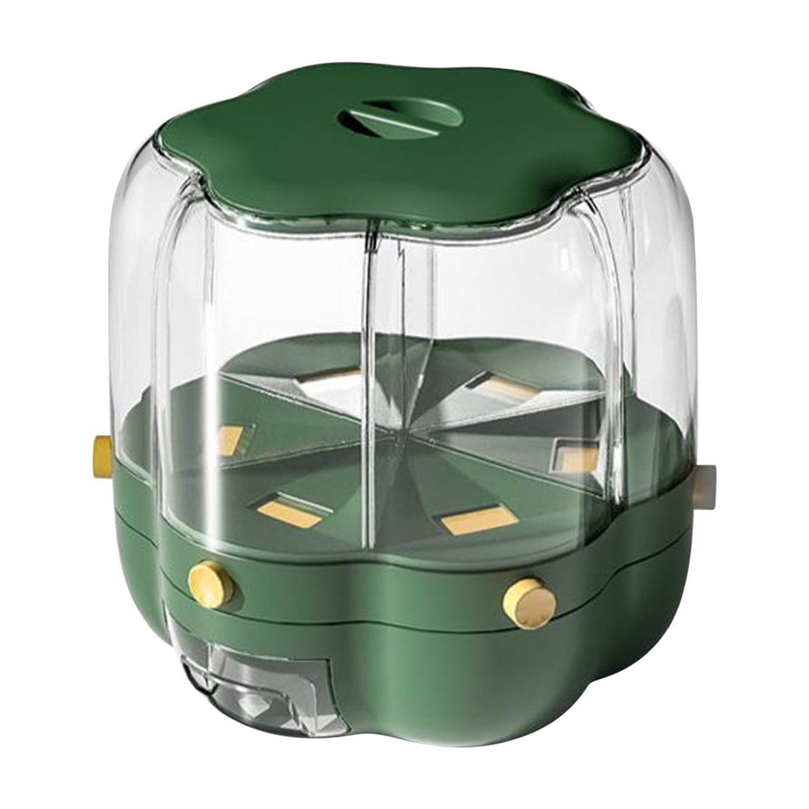 Gnmfd Rotating Rice Grain Dispenser Storage Container Cereal Food Organizer with 6 Compartments Kitchen Space Saver Christmas Decorations Christmas Gifts for Teens