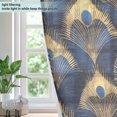 thumbnail image 4 of Yayeee Window Curtains Set of 2 for Living Room Light Filtering 63"x52", Blue Peacock Feathers Pattern, 4 of 7