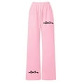 thumbnail image 5 of Girls Bowknot Barrel Leg Sweatpants Kids Athletic Elastic Waist Wide Leg Joggers Pants With Pockets Girl Sweatpants Beige 4 Y-5 Y, 5 of 7