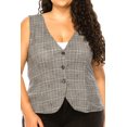 thumbnail image 5 of Women's Women's Plus Size Dressy Casual Vest Three Button Tuxedo Suit Waistcoat, 5 of 6