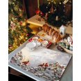 thumbnail image 2 of Christmas Placemats Set of 8 Winter Snowfall Forest Bough Cardinal Berries Heat Insulation Washable Place Mats, Rustic Non-Slip Table Mats for Dining Table Party Kitchen Decor,13x19 Inch, 2 of 4