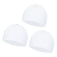 thumbnail image 1 of Gorra de natación de silicona Uxcell, impermeable, cómoda, antideslizante, para mujeres, hombres, adultos, cabello largo y corto, blanca, 1 of 6