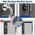 thumbnail image 4 of Washing Machine Faucet, 1/2 and 3/4 Black Stainless Steel Washing Machine Faucet Angle Valve, Water Stop Valve for Washing Machine, Garden, 4 of 4