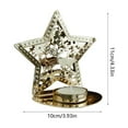 thumbnail image 3 of Luoshdecor Candle Tea Light Holder,Metal Star Snowflakes Tree Tabletop Candle Holder for Holiday Party Decorative 4.3 in, 3 of 6