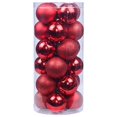 thumbnail image 2 of 48 Piezas 4cm Becerro de Navidad, Bola irrompible Adorno de árbol de Navidad, Bola galvanizada brillante de plástico, Colgante de árbol de Navidad Decoración colgante de Navidad Rojo Verde, 2 of 5