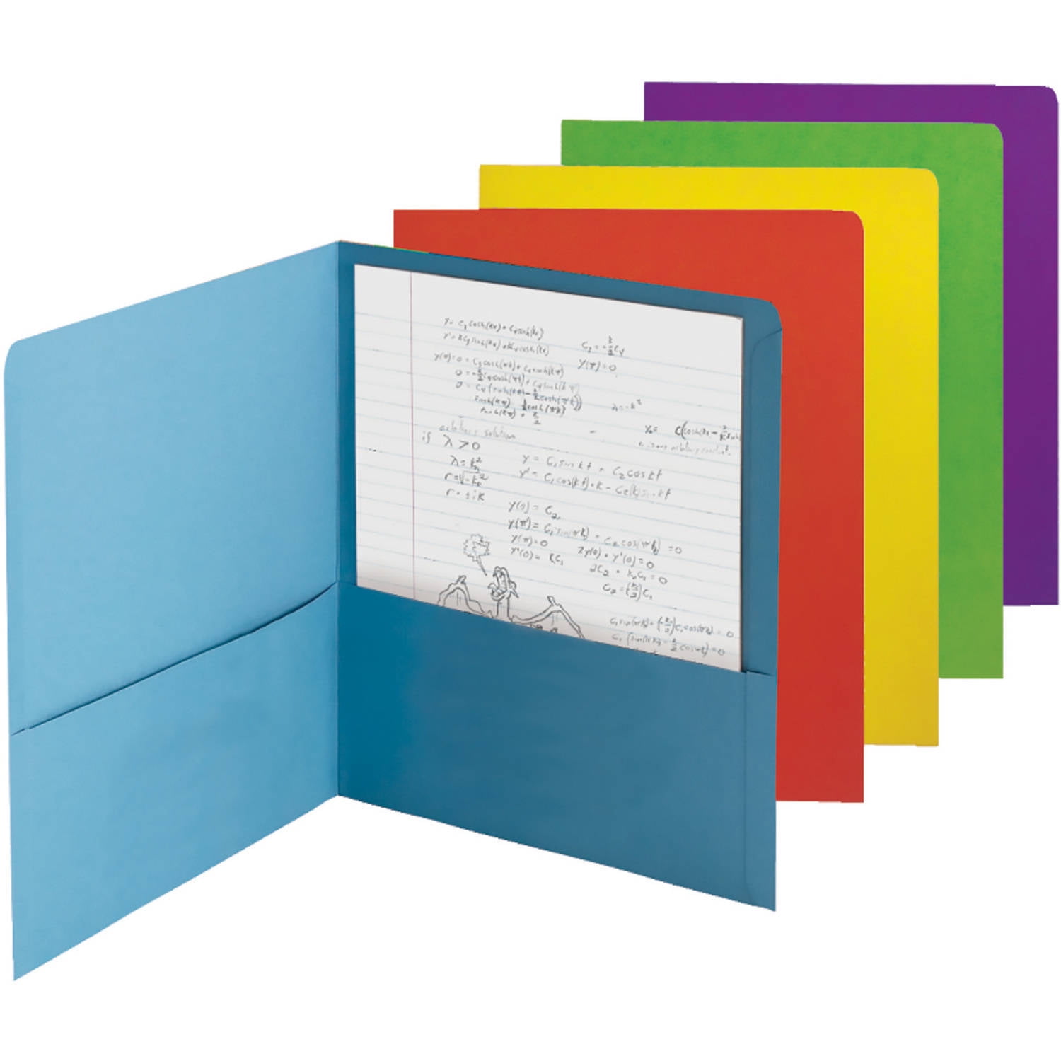 Smead 2Pocket Folders Asst Colors 50/CT Letter (87863)