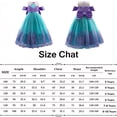 thumbnail image 3 of HAWEE Girls Mermaid Costume Princess Dress Up Lace Off Shoulder Evening Elegant Dress, 3 of 7