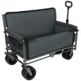 thumbnail image 6 of 3-in-1 Convertible Folding Wagon Cart with Bench Seat & Storage - 500lbs Heavy-Duty Utility Wagon, 180L Capacity All-Terrain Wheels for Camping, Beach, Sports, Garden, 6 of 14