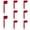 Red, variant on 6-10PC Beach Towel Anchor Stakes Outdoor Sand Spikes Picnic Mat Clips Clamps for Blanket Holders Not Blown Away by Wind Beach Accessories for Vacation