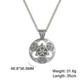 thumbnail image 3 of TEAMER Stainless Steel Triple Moon Goddess Triquetra Pentacle Keychain Pagan Wicca Star Rearview Mirror Pendant Amulet Jewelry, 3 of 4