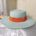 thumbnail image 1 of Sombrero de Fedora para hombre y mujer, sombrero de jazz con letras Rosas y rojas, cinta de diamantes de imitación, novedad de primavera, venta al por mayor, 1 of 4