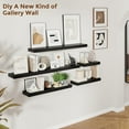 thumbnail image 4 of 16 Inch Floating Shelves for Wall Oak Shelves Set of 2,Wall Mounted Rustic Wood 8 Inch Deep Floating Shelf with Invisible Brackets for Bedroom Kitchen Living Room, 4 of 8