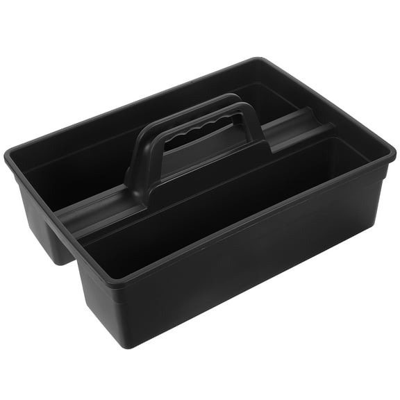Phlegsive Plastic Cleaning Tool Organizer with Handle - 3-Compartment Carrier Box