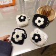 thumbnail image 2 of White And Black Flower Plush Earphone Case Cover For Airpods 3rd/Pro/1st/2nd Gen, 2 of 8