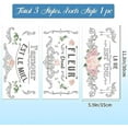 thumbnail image 4 of 3 Pcs Scrapbook Flower Rub on Transfers for Furniture and Crafts Decals 6x12 inch Furniture Transfer, 4 of 9