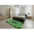 thumbnail image 4 of Ahgly Company Indoor Square Patterned Dark Forest Green Area Rugs, 6' Square, 4 of 6