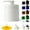 White/White, variant on Royal Massage 16oz Massage Oil/Lotion/Cream Pump Jar with Locking Twist Top (Blue/White, 1)