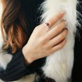 thumbnail image 4 of Women's Ring Simple Adjustable Heart Shape Crystal Finger Ring Charm Ring, 4 of 5