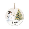 thumbnail image 2 of CREATITOY Ceramic Christmas Snowman Hanging Ornament - Festive Decor for Christmas Tree BranchesMantel Home Holiday Accent, 2 of 6