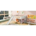 thumbnail image 3 of Full Size White Bed with Ladder & Slide, Pine Wood & MDF, 3 of 16