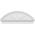 thumbnail image 3 of Ekena Millwork 46"W x 18-3/8"H x 2-3/4"P Segment Arch 3 Spoke Architectural Grade PVC Combination Pediment, 3 of 7