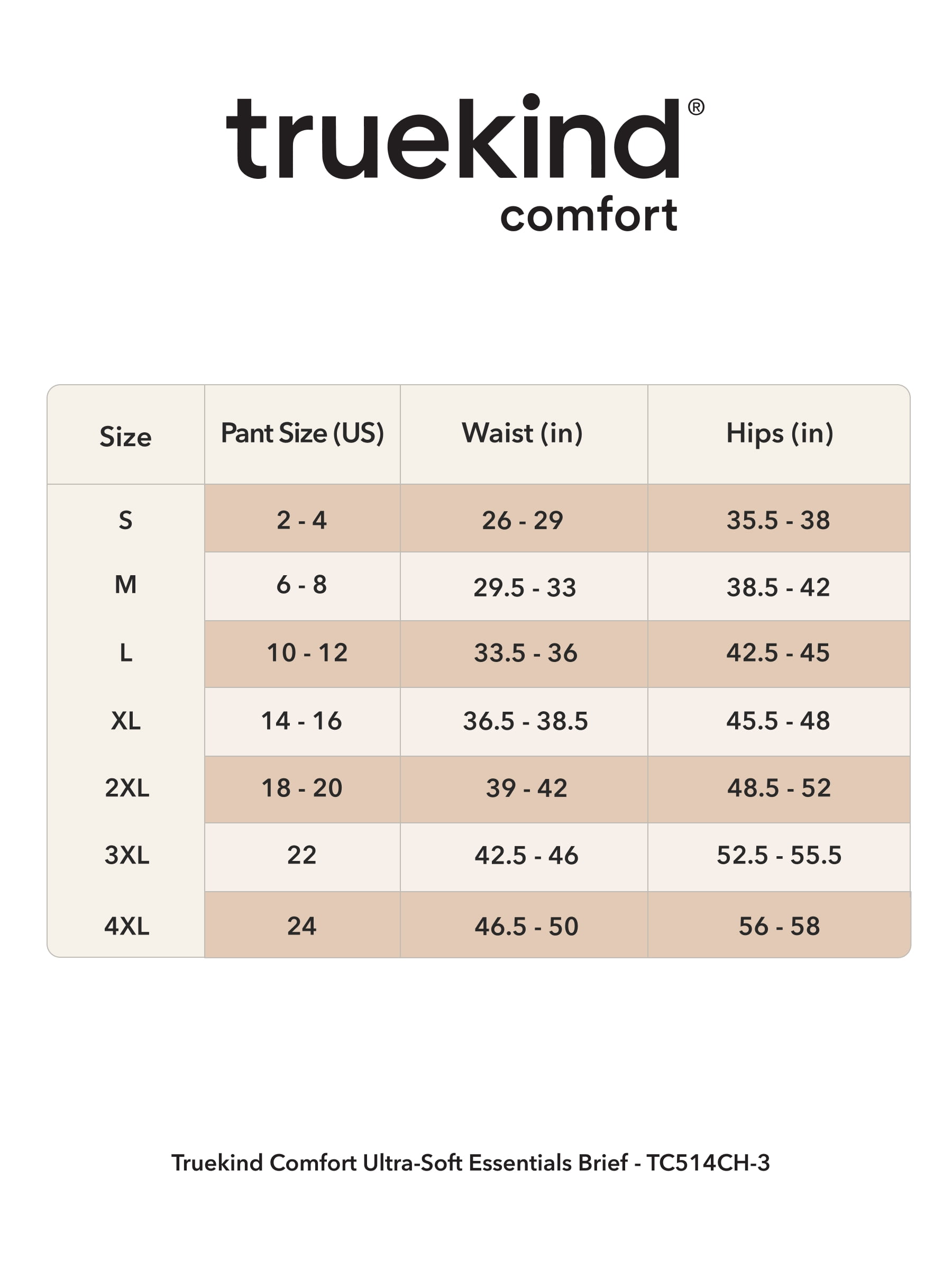Truekind Comfort 3-Pack Ultra-Soft Brief – Seamless Full- Coverage Women's Panty, Buttery-Soft Second-Skin Feel, Sizes S to 4XL