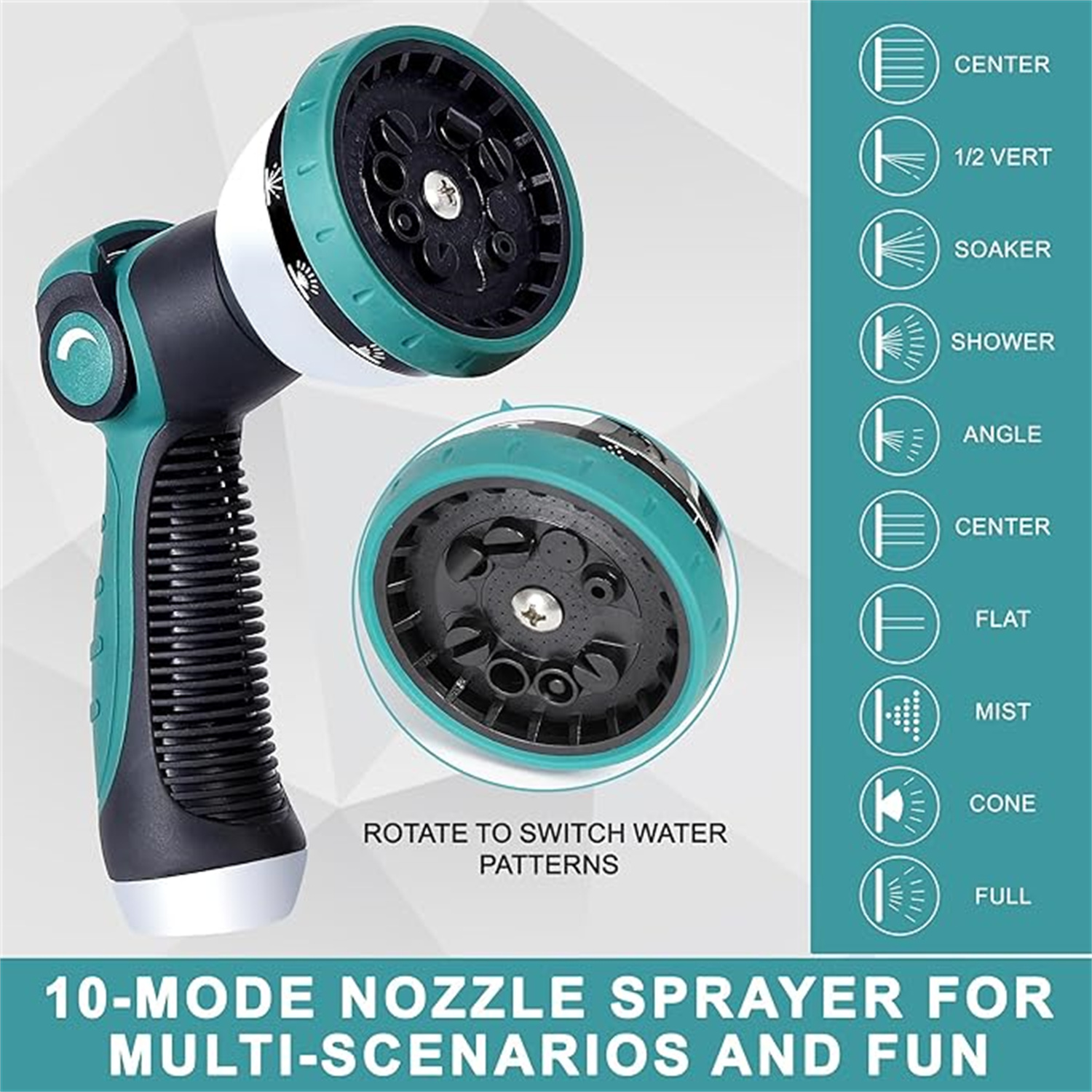 "75FT Garden Hose, 304 Stainless Steel Water Hose, Flexible with a 10-Mode Nozzle Sprayer, No Kink, Lightweight, Puncture Proof, I for Yard, Lawn, Outdoor, 5/8'' Outside Diameter "
