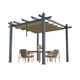thumbnail image 3 of Pérgola de Aluminio 10x10 pies con Toldo Ajustable, Estructura Reforzada para Jardín, Patio y Terraza, Color Caqui, 3 of 7