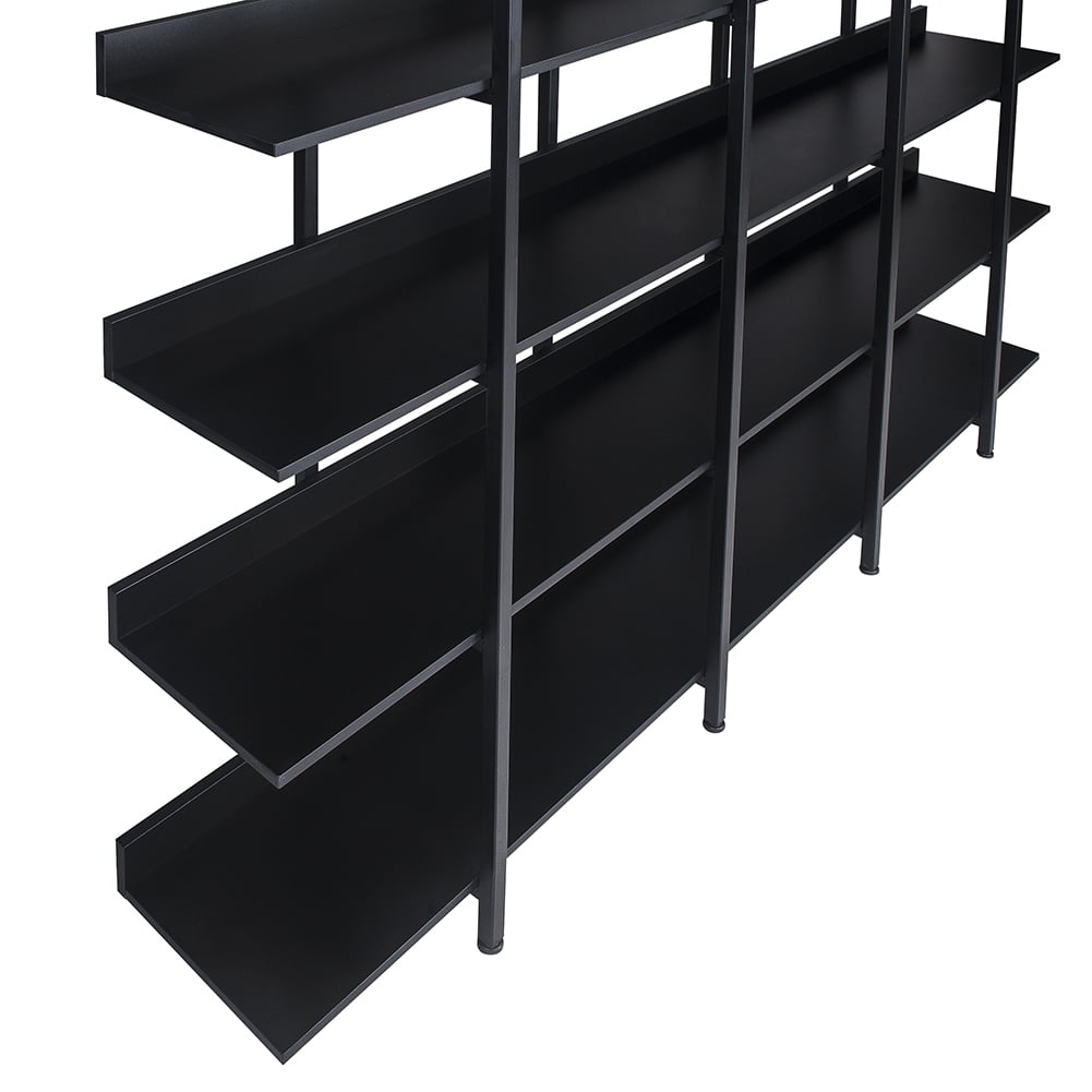 Kepooman 5-Tier Bookshelf, Modern Industrial Style Book Shelf, Wood and Metal Bookcase Furniture for Home & Office, Black Kepooman 5-Tier Bookshelf, Modern Industrial Style Book Shelf, Wood and Metal Bookcase Furniture for Home & Office, Black