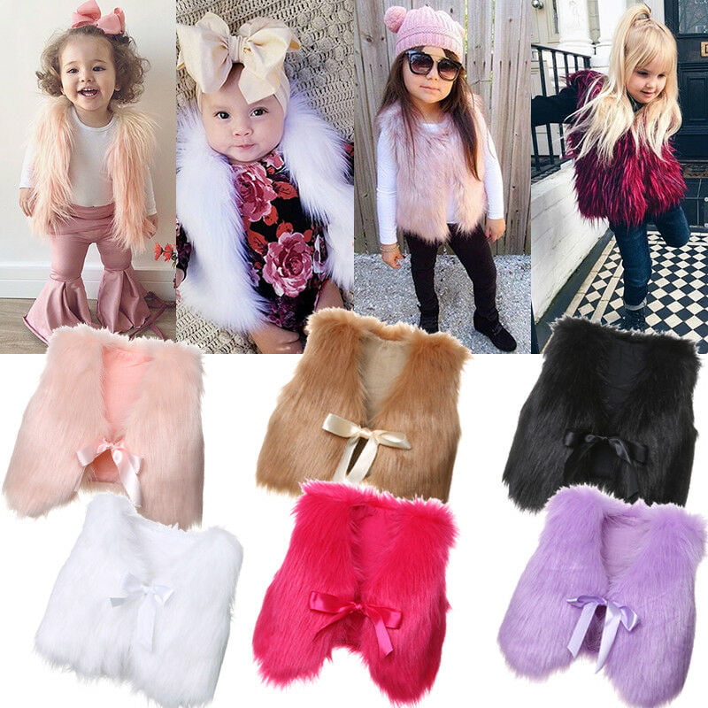 baby girl fur vest outfit