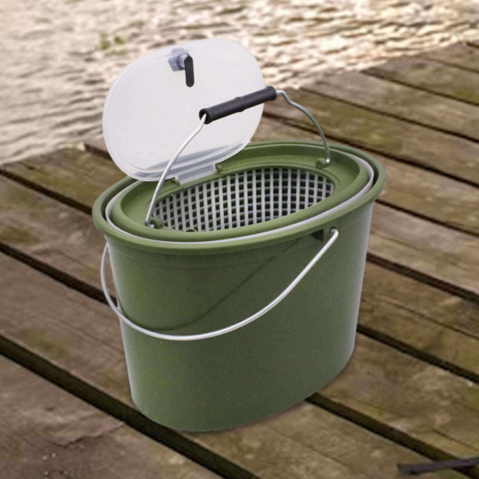 Live Fish Bucket Minnows Fishing Bucket Breathable Large Capacity Gear Easy to Carry Lightweight Fish Box for Caught Fish for Camping Fisherman small