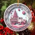 thumbnail image 4 of Wmhnj Colgante navideño redondo cncavo de acrlico texturizado para coche, oficina o decoracin navideña, 4 of 8