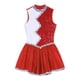 thumbnail image 4 of Vestido de patinaje artístico para mujer, leotardo de gimnasia, falda tutú de Ballet, traje de baile con lentejuelas brillantes, uniforme de porristas, traje de baile, 4 of 5