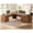 Brown, variant on Fluted 78.7" L Shaped Computer Desk with 6 Drawers, Corner Office Desk