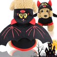 thumbnail image 2 of Disfraces para perros y gatos, mascotas divertidas, abrigo con capucha de lana para cachorros, ropa cálida para otoño e invierno Ormromra FLD-3549, 2 of 3