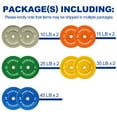 thumbnail image 4 of BalanceFrom Olympic Bumper Plate Weight Plate with Steel Hub, Color Coded, 260 lbs Set, Multiple Packages, 4 of 11
