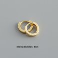 thumbnail image 1 of Pendientes de oreja blancos s925 de círculo liso de varios tamaños con personalidad de Europa y Estados Unidos, pendientes de moda dorados para mujer, 1 of 6