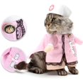 thumbnail image 5 of Ropa de perro enfermera disfraz de enfermera de gato ropa de vacaciones para cachorro conejo cerdito, XL,11 Feliz Sencillez, 5 of 5