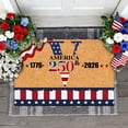 thumbnail image 2 of SIfdSeng Custom Last Name Doormat for 4th of July Patriotic Front Door Welcome Mat with and Design, 2 of 8