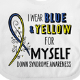 thumbnail image 4 of Inktastic I Wear Blue and Yellow for Myself- Down Syndrome Awareness Boys or Girls Baby Bib, 4 of 4