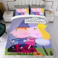 thumbnail image 4 of Ben y Holly Conjunto de sábanas temático, trío de piezas, cómodo y amigable con la piel, diseño único, regalo de decoración para el hogar para familiares, amigos y fans, 90 cm * 190 cm, 4 of 6
