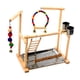 thumbnail image 2 of Parque de juegos para loros, soporte de juegos para loros, centro de actividades, percha de madera, gimnasio, parque infantil, soporte de percha de, 2 of 7