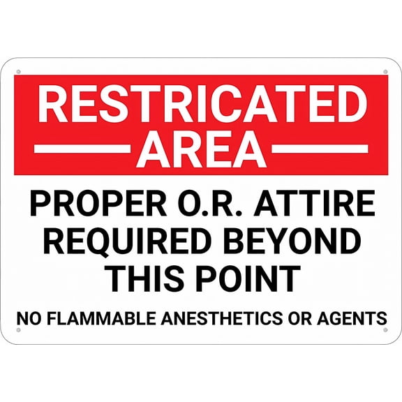 Restricted Area Proper Attire Required Sign - 8"x12" Outdoor Metal Sign for Business Workplace Office Home Garden, Restricted Zone, Dress Code