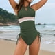 thumbnail image 5 of WILLBEST Traje de Baño 2 Piezas Mujer Traje de Baño de Retales de Color Liso para Mujer, 5 of 8