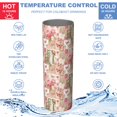 thumbnail image 5 of Pioneer Flower Floral Print Pattern 20oz Skinny Tumbler with Straw & Lid, Double Wall Vacuum Insulated Cup, Leak-Proof, Cup Holder Friendly, Hot 6H Cold 12H, 5 of 6