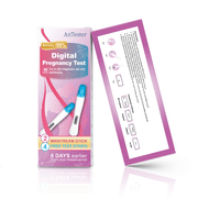 AnTester 2x Early Digital Pregnancy Test Kit + 4x hcg Test Strips 10mIU/mL,at-Home Pregnancy Test Kit for Women with Easy-to-Read Results