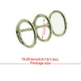 thumbnail image 2 of 1 Set Book Rings Metal Loose with Good Resistance Silver Three Consecutive Circle DIY Kit Stationery Accessories for Documents 15mm, 2 of 6