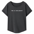 thumbnail image 4 of Camiseta para mujer con cuello redondo, camiseta de recuerdo, moda transpirable, camisetas de verano para playa, uso diario, oficina S, 4 of 8