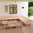 thumbnail image 1 of vidaXL 13 Piece Garden Lounge Set Solid Pinewood, 1 of 5