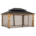 thumbnail image 1 of Sunjoy Replacement Mosquito Netting Panles,Waterproof 4-Panel Screen Walls for 12 x 16 ft  Gazebo, Patio & Backyard Protection, 1 of 5